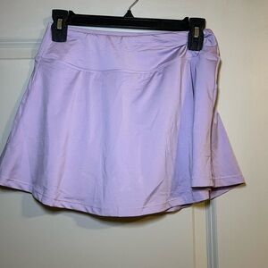 Purple Asymmetrical Skater Mini Skirt for Casual Wear